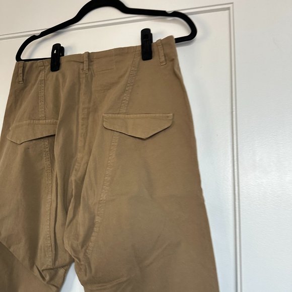 NWT Nili Lotan Paris Cropped Pants Relaxed Fit Dropped Crotch Sz 2 Bark - Picture 7 of 9